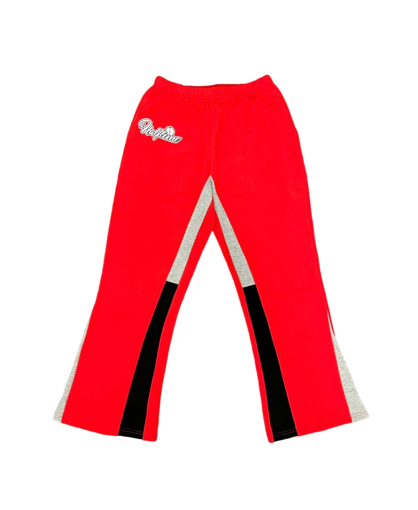 (NEW) Red Halftime Flared Sweatpants (Unisex)